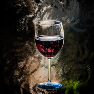 Wine Glass Stylized Print